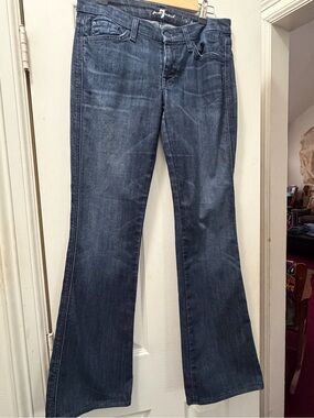 7 For All Mankind Dark Blue Flare Jeans